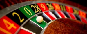 A roulette table.