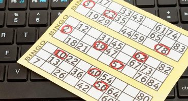 Bingo card on a keyboard