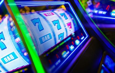 Slot machines with bright lights